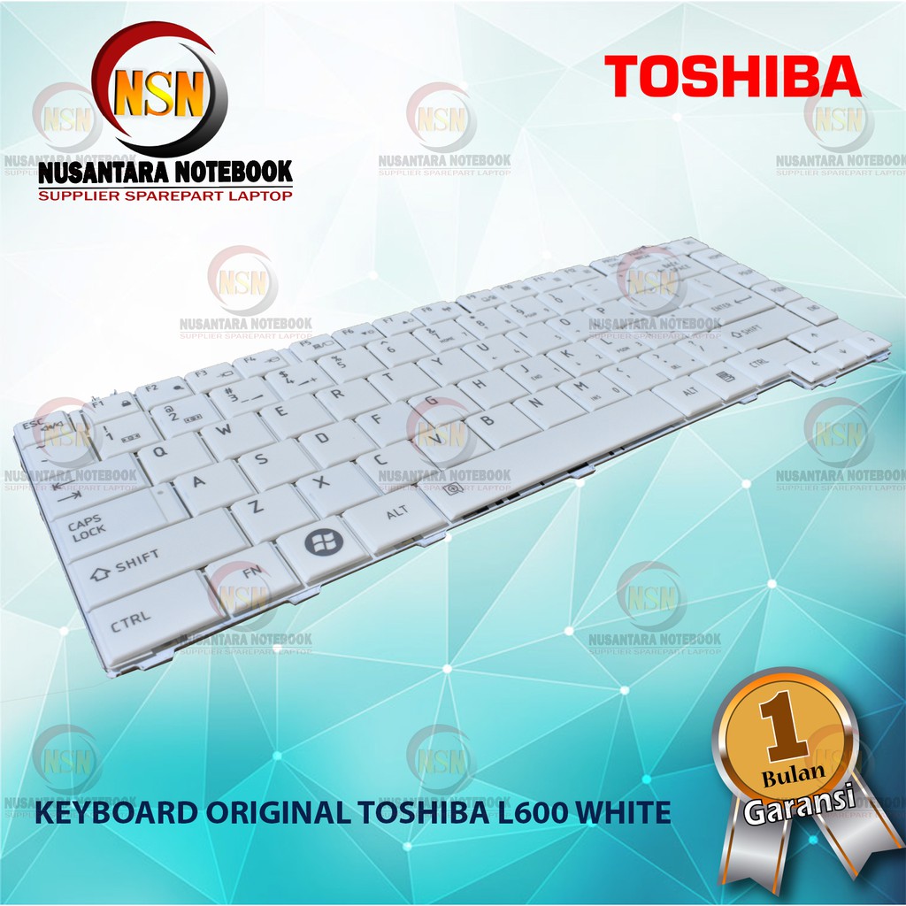 Keyboard Original Toshiba Satellite C600 C640 L600 L630 L635 White