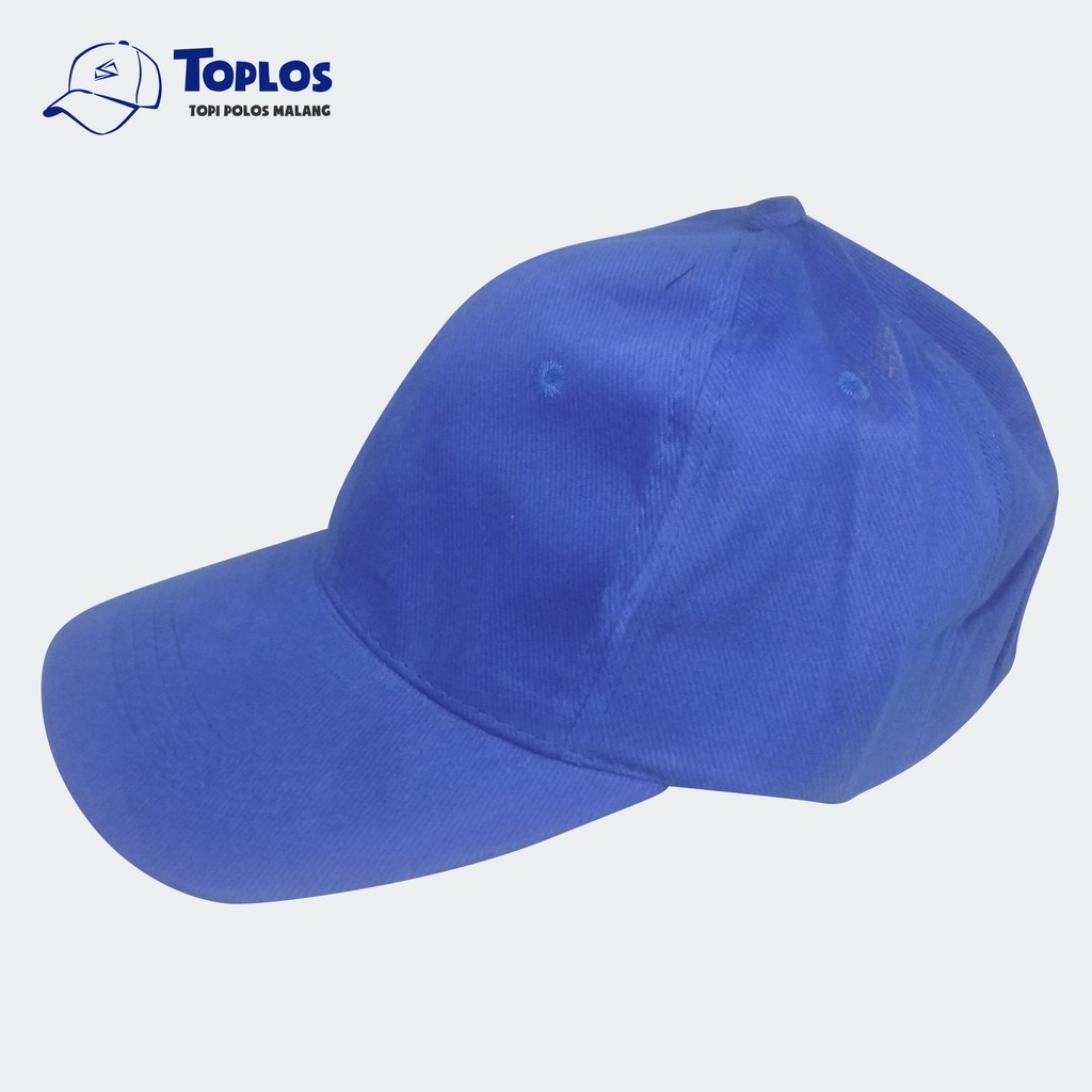 Topi Baseball Polos Biru