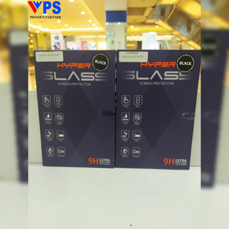 Tempered Glass Samsung Galaxy A12 A02 S Hyper List Glass 3D Full Cover Full Lem Limited Screen