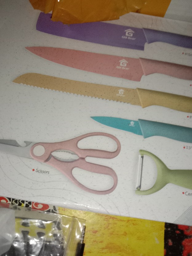 Gm Bear Pisau Dapur Set Isi 6pcs 1138-kitchen Knife Set Multicolor