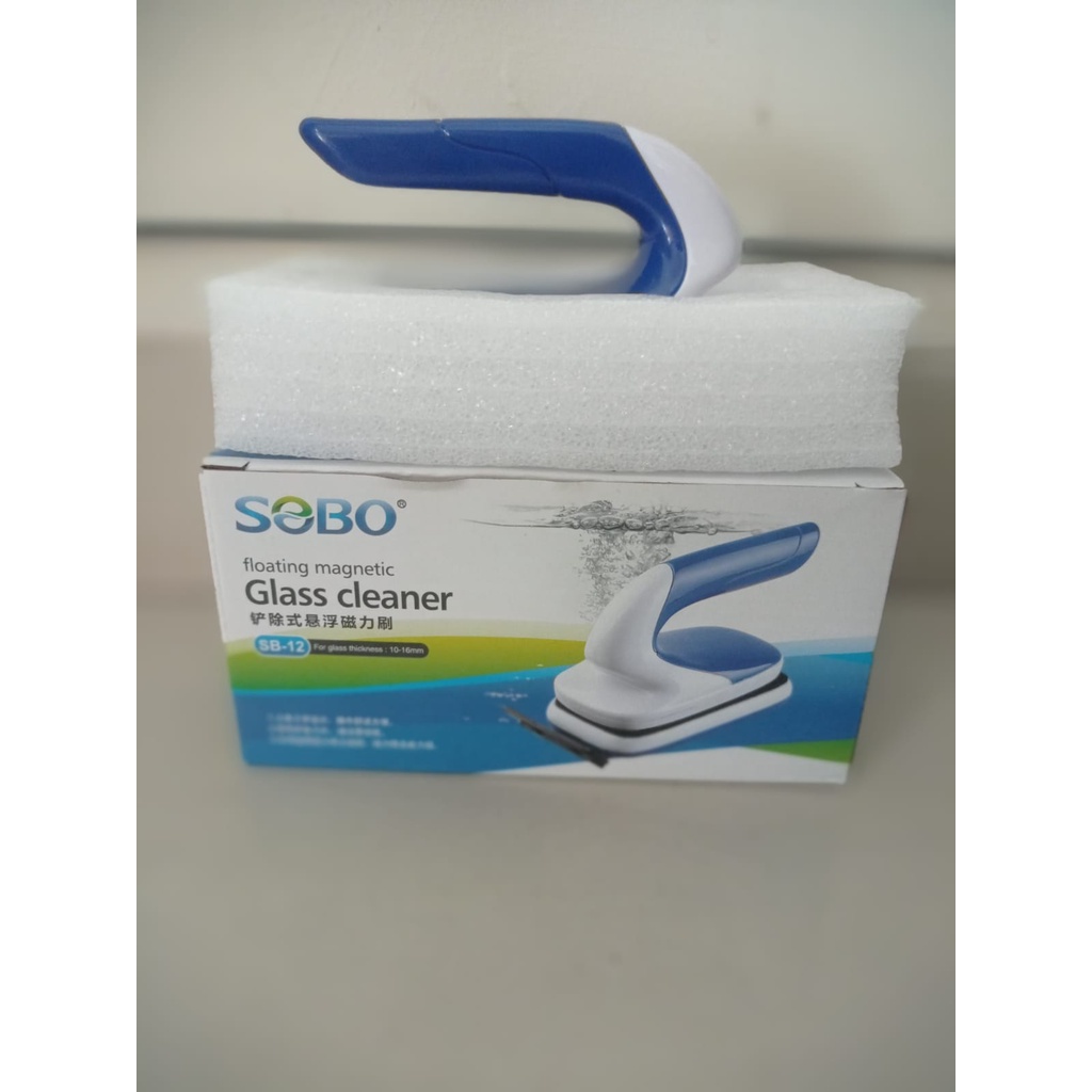 SOBO SB 12 FLOATING MAGNETIC GLASS CLEANER PEMBERSIH KACA AQUARIUM