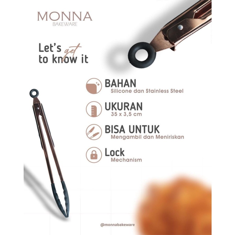 Silicone Tongs Monna Bakeware / Capit Makanan Monna Bakeware