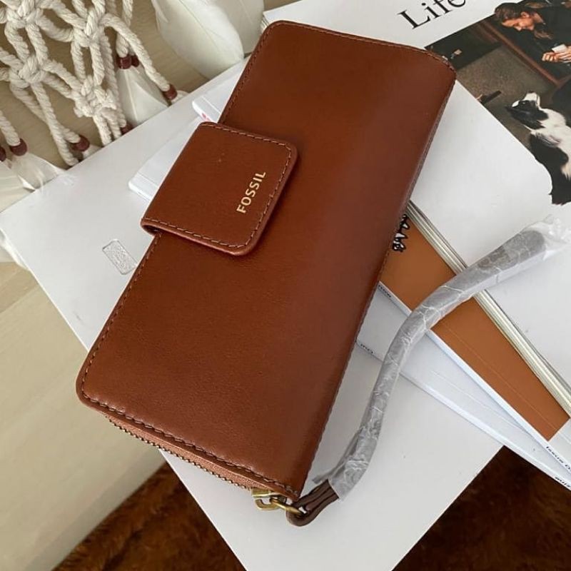 DOMPET FOSSIL MADISON ZIP CLUTCH