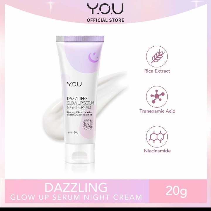 you dazzling glow up serum night cream 20gr