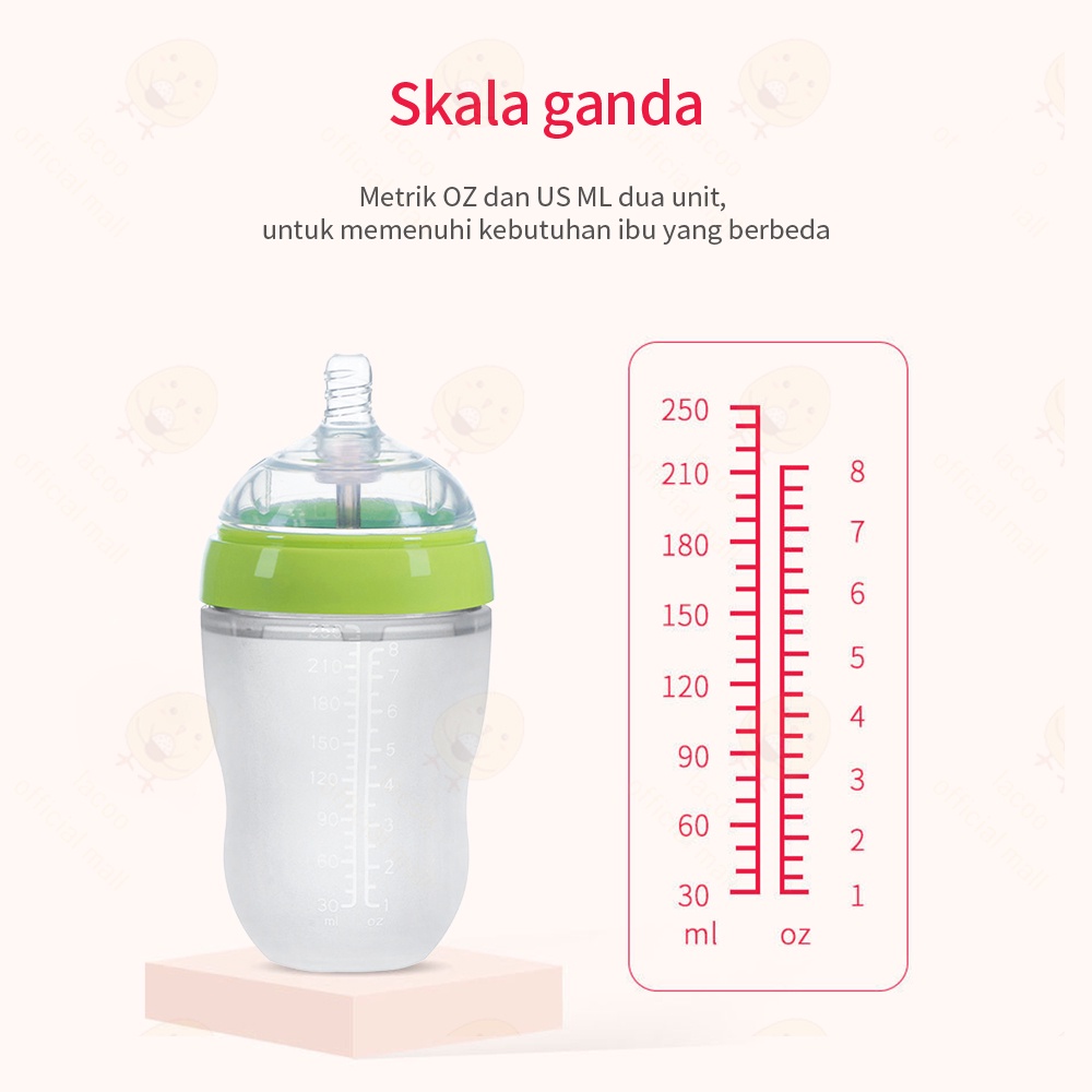 Lacoo PIKO Bello Botol susu bayi anti kolik Baby bottle wide neck