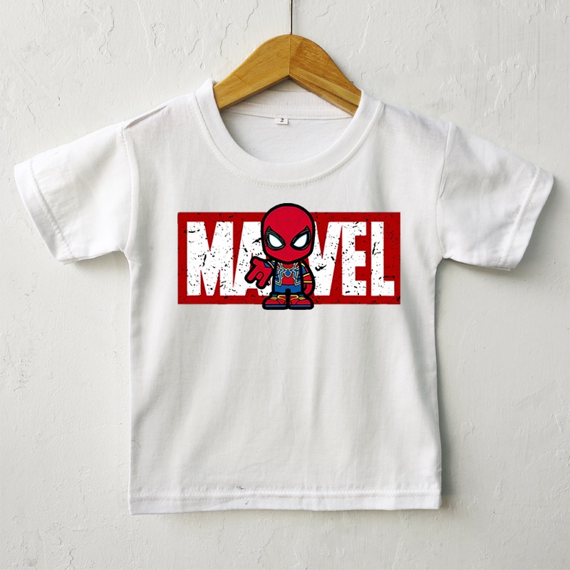 Kaos anak marvel superhero putih