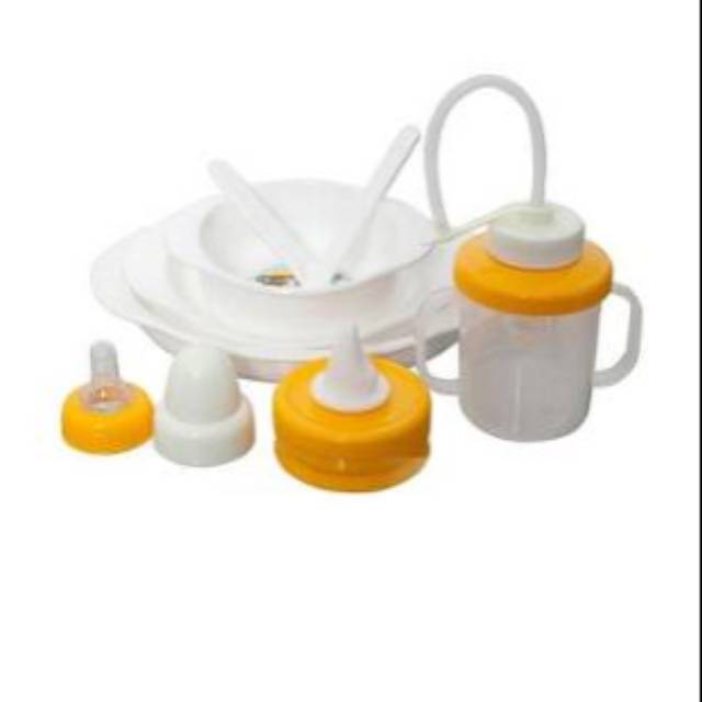 Pigeon feeding set with training cup/ Set perlengkapan makan anak