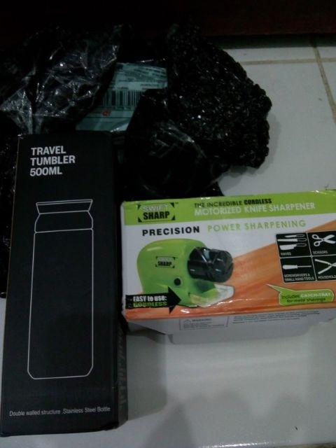 Swifty Sharp Peralatan Dapur Mesin Asahan Pengasah Pisau Gunting Otomatis Elektrik Knife Praktis Ori