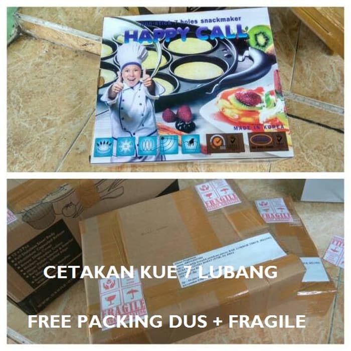 Cetakan kue happy call 7 lubang datar/snack marker