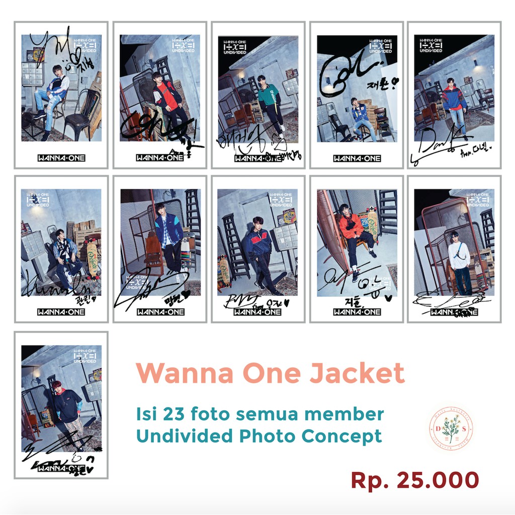 Polaroid Wanna One - Jacket (Bertanda Tangan)