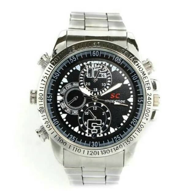 Spy Cam Camera Jam Tangan Watch 8Gb Stainless