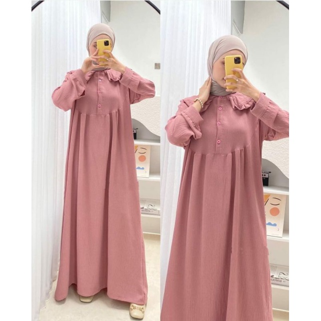 EMAQSYU DRESS / DRESS MAXI POLOS CRINKLE AIRFLOW