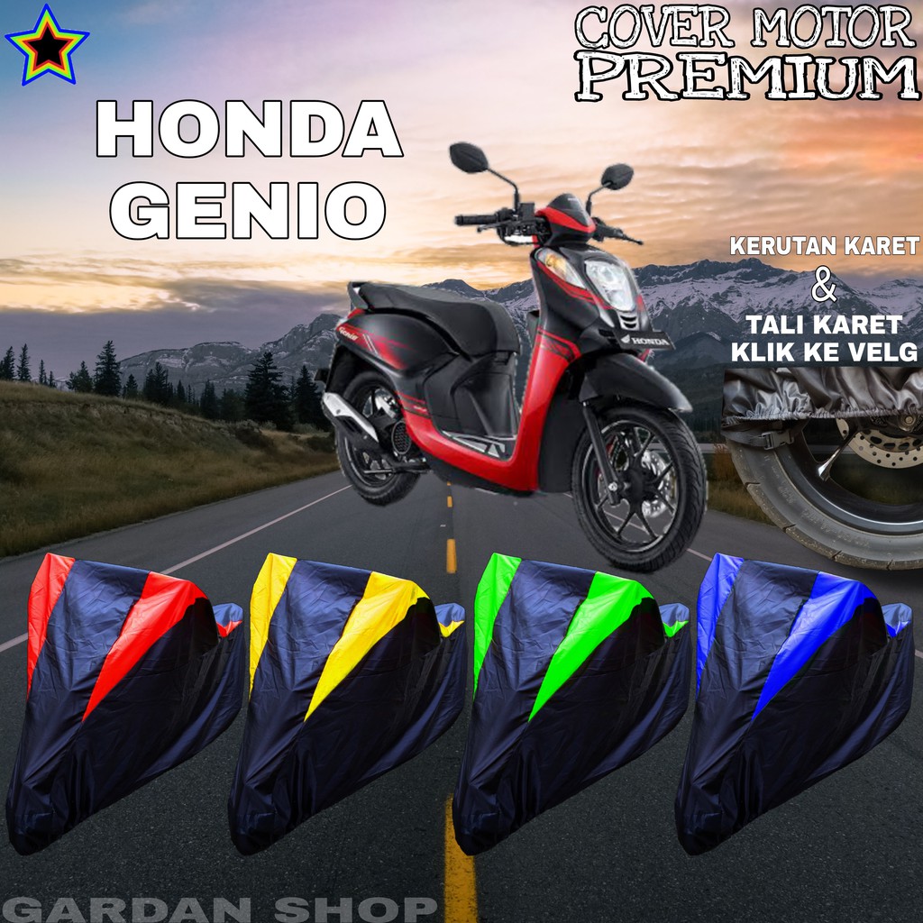 Sarung Motor HONDA GENIO Hitam KOMBINASI Body Cover Penutup Genio PREMIUM