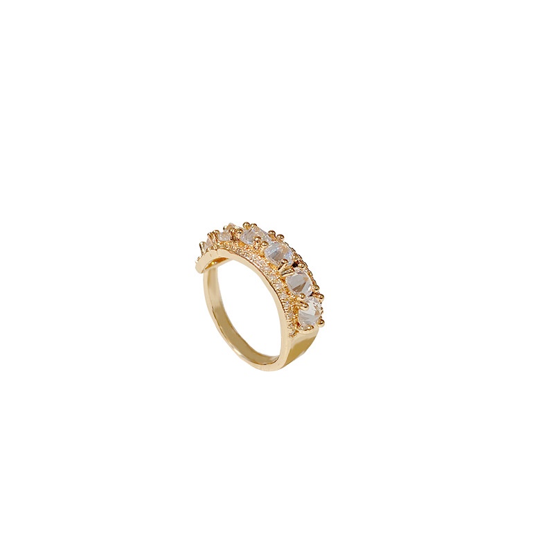 Shuling New Fashion Super Cute Zircon Rings Retro Opening Adjustable Ring