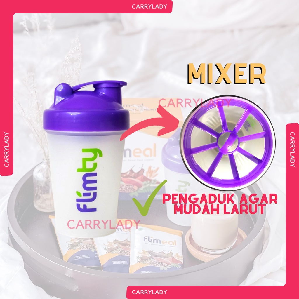 BONUS SHAKER FLIMEAL by FLIMTY BPA FREE ANTI BOCOR TUMPAH GYM FITNESS ZUMBA