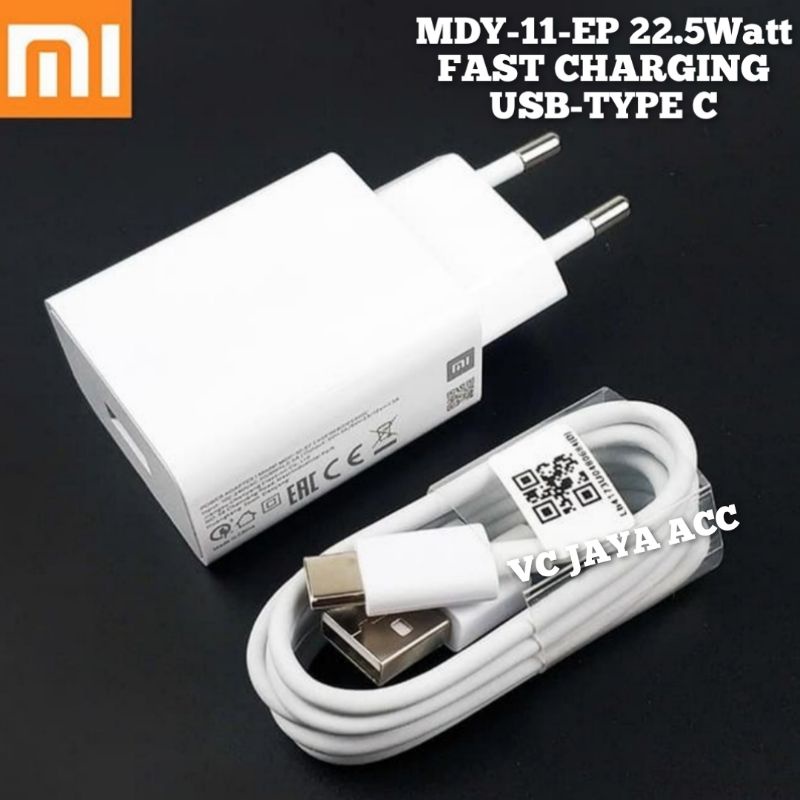 CHARGER XIAOMI MI NOTE 2 POCO F1 22.5W TYPE C FAST CHARGING ORIGINAL