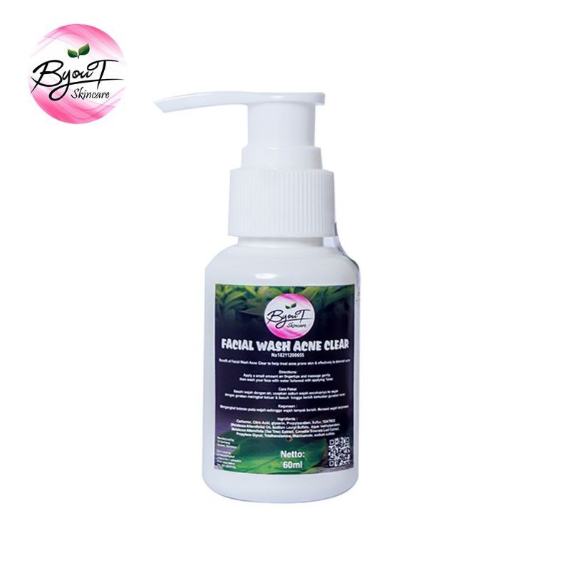 Facial Wash Acne Scrub Cleansing Clear Jerawat Sabun Wajah Bpom Farma Dokter Korea BYOUT SKINCARE-1