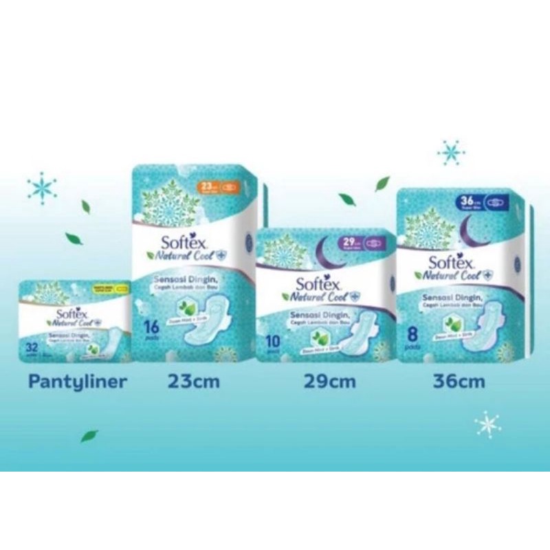Softex Natural Cool 36cm/ 29cm/ 23cm/ Pantyliner