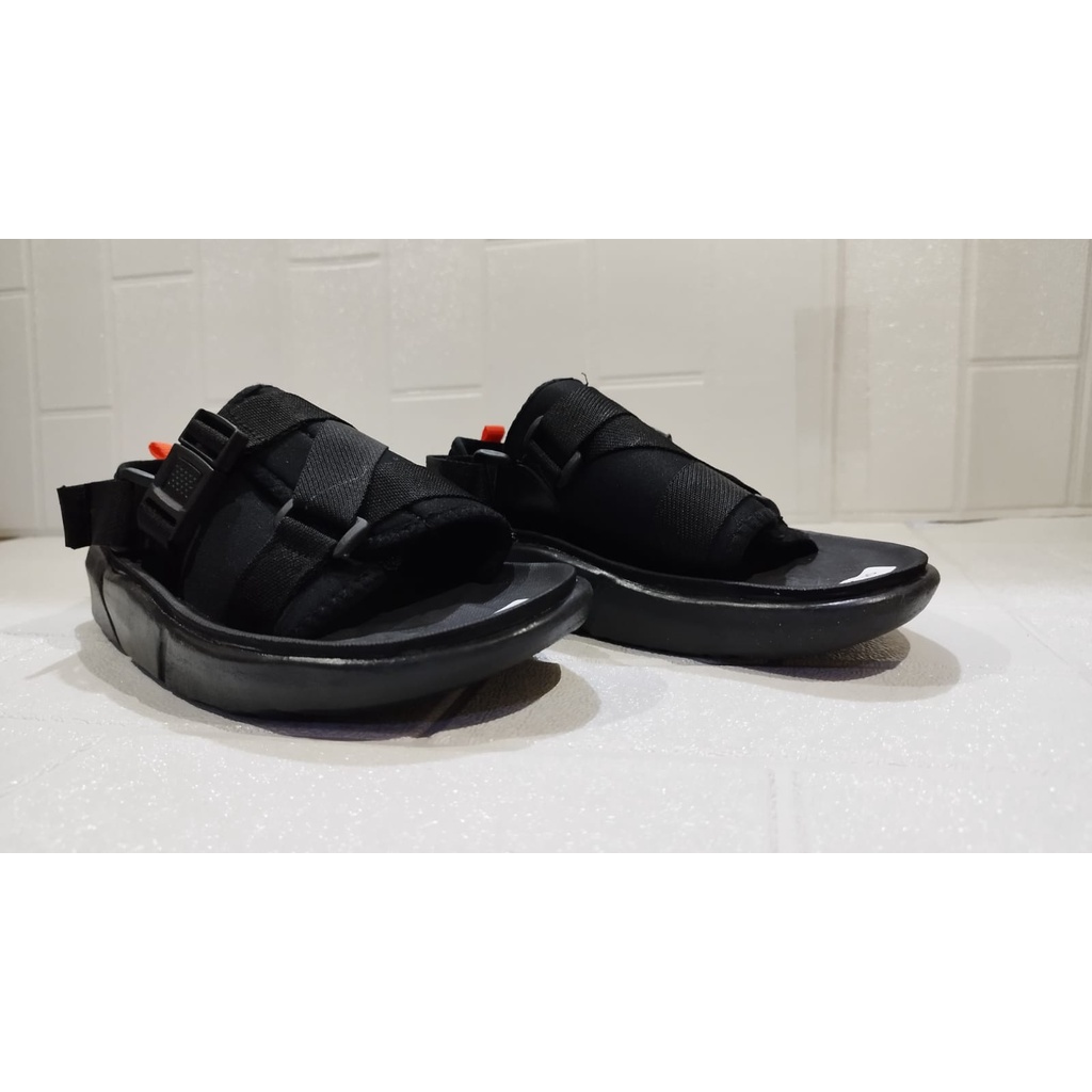 Sandal Valentino Flit Supra 201 -  Fullblack/Blackwhite - Sepatu Sandal Traveling Pria dan Wanita Sa