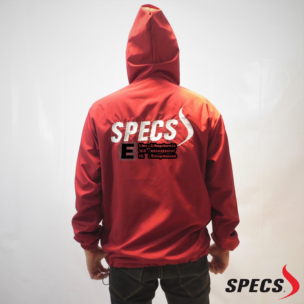 Jaket Parasut Pria Spech Merah