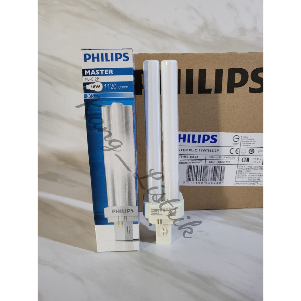 Lampu PL-C 2P Philips 18Watt / PLC Philips 18W / Lampu Tusuk Philips