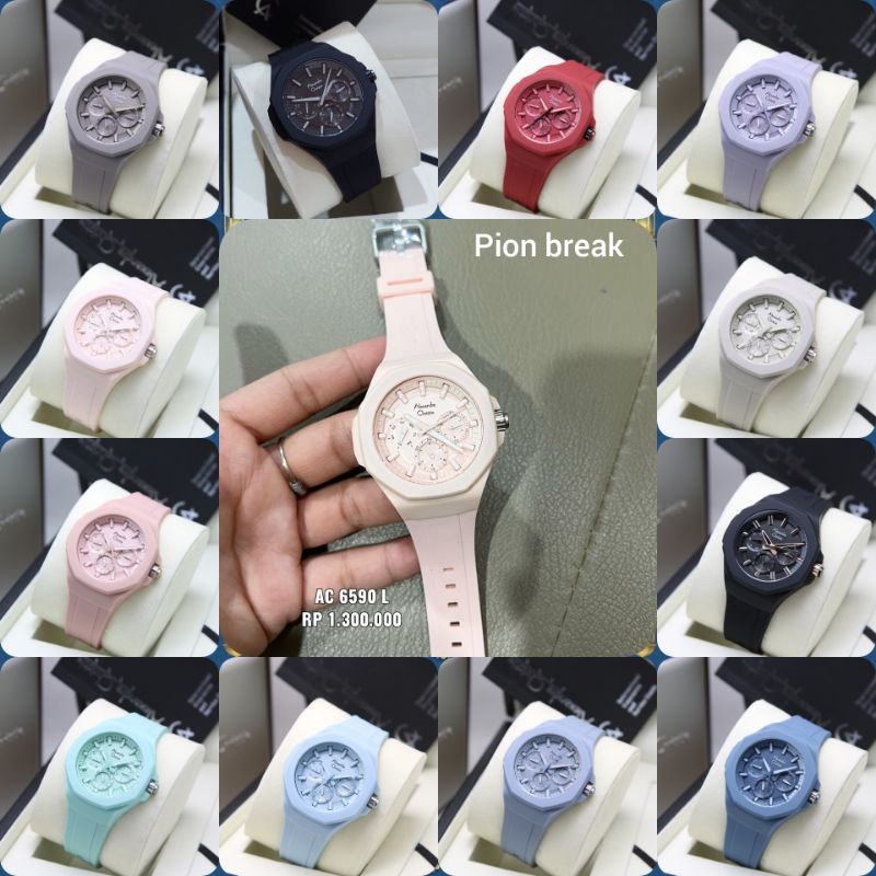 NEW - JAM TANGAN KARET WANITA AC 6590 | AC6590 LADIES RUBBER ORIGINAL