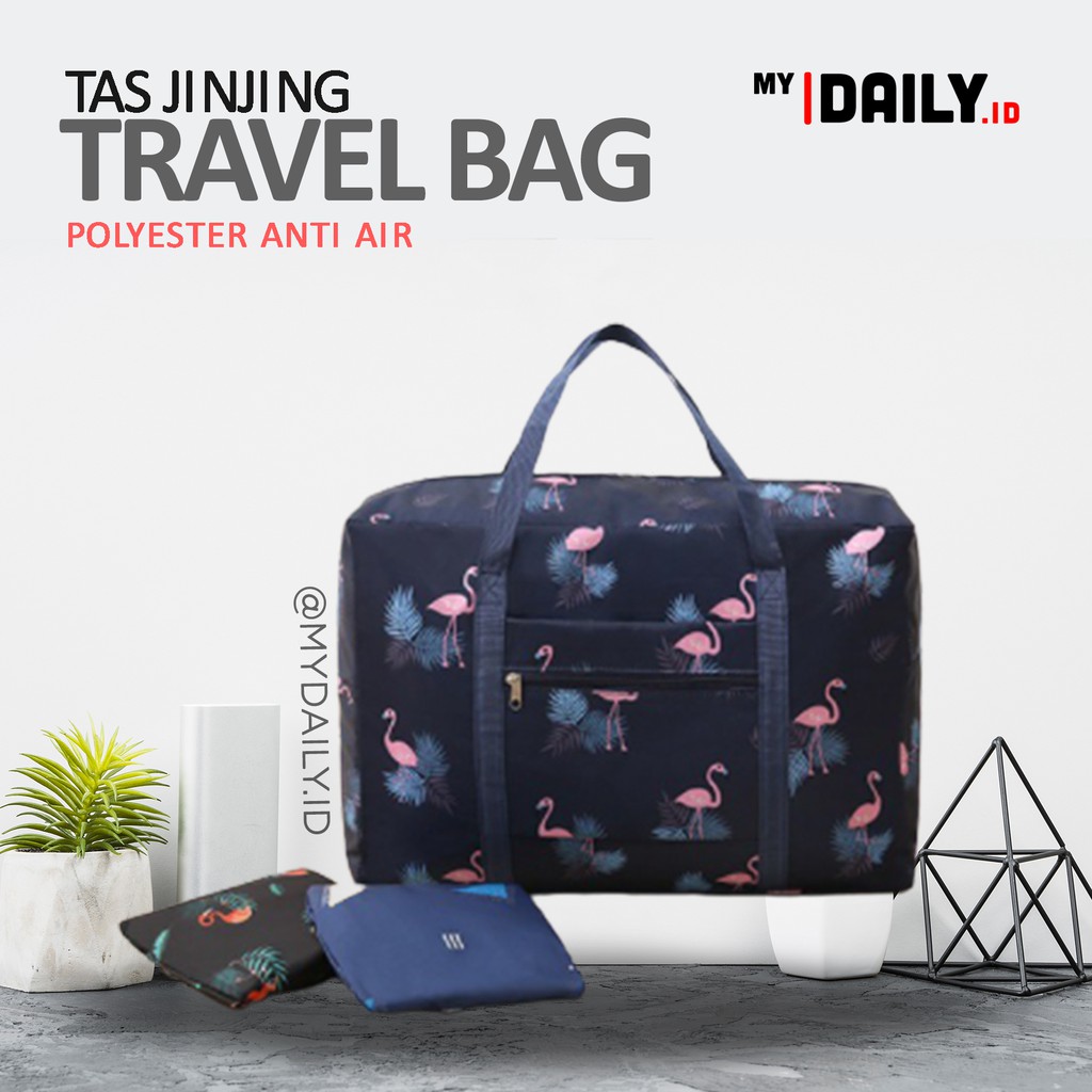 [ANTI AIR] Foldable Travel Bag Hand Carry Tas Jinjing Lipat Motif