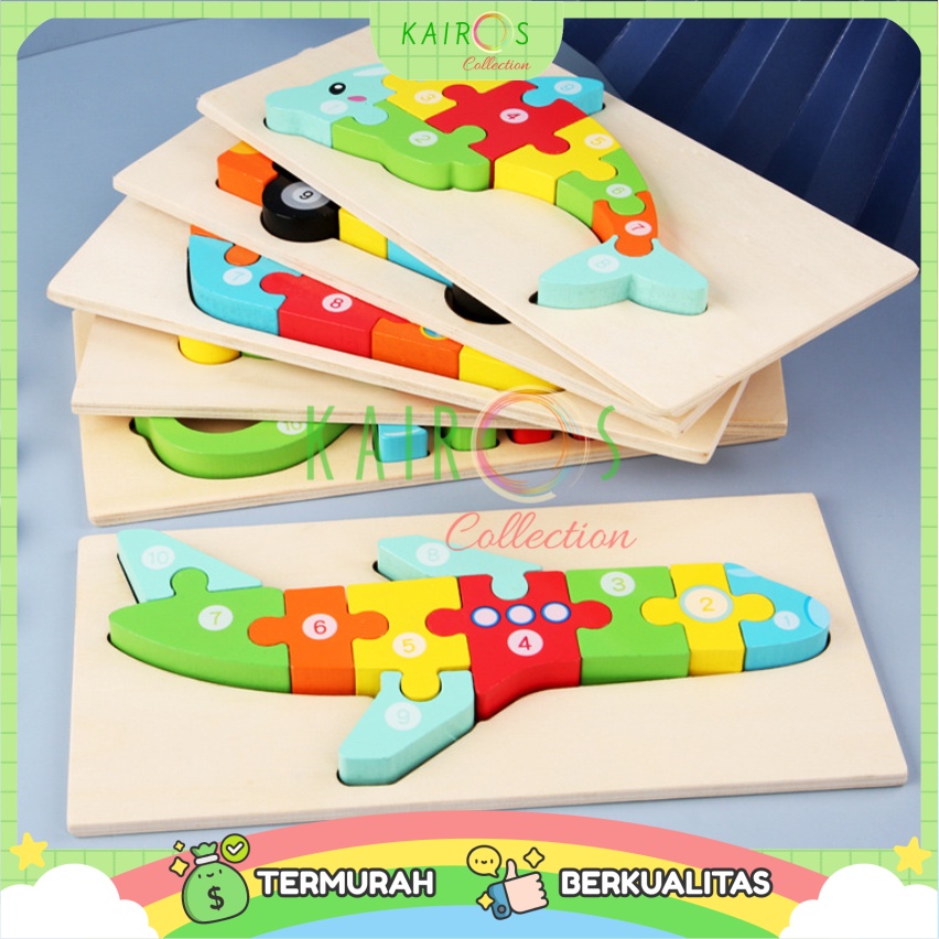 Mainan Edukasi Anak Puzzle Kayu 3D Wooden Puzzle / Jigsaw