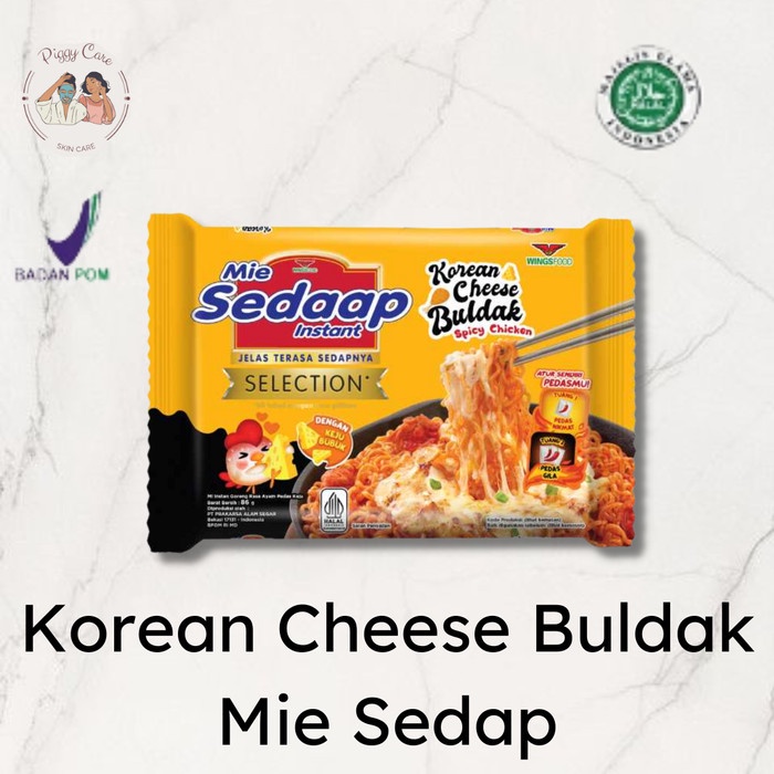 

MIE SEDAAP KOREAN CHEESE BULDAK Mie Instan Mi Goreng Mie Sedap 89Gram