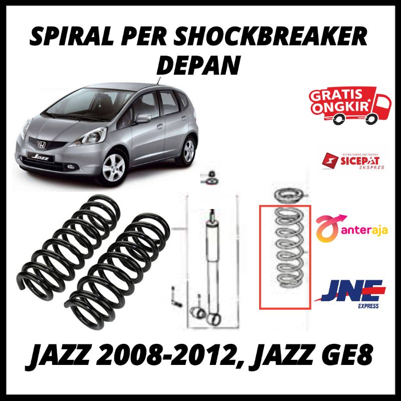 Spiral Per Shockbreaker Shock Breaker Depan Jazz 2008 2009 2010 2011 2012, Jazz GE8