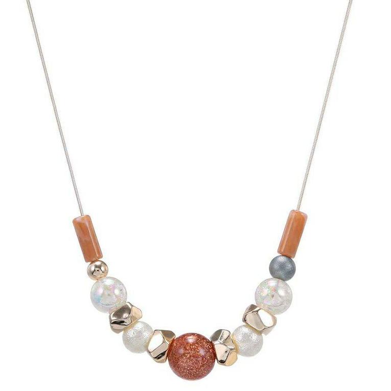 Kalung Motif Manik Kalung Hijab Simple Necklace Pearl Kalung  Korea Pum Aksesoris Wanita Unik D95N
