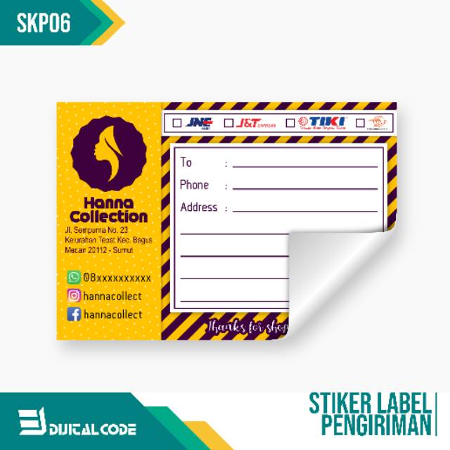 

Cetak Stiker Label Pengiriman 10x7cm