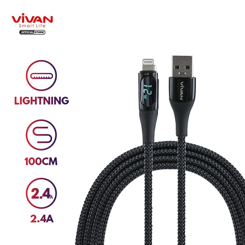 kabel data iphone 12w fast charging kabel usb to lightning 12w vivan