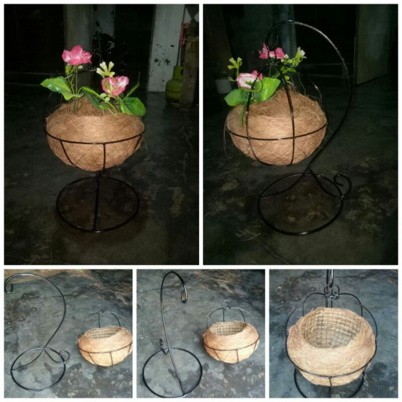 pot sabut kelapa"meja gantung besi"