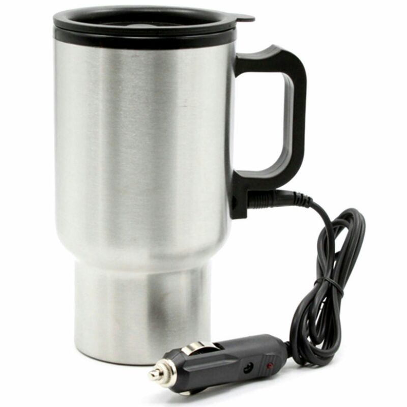 Gelas / Mug Insulasi Car Kettle Stainless Steel Dengan Pemanas 12 V NJ88