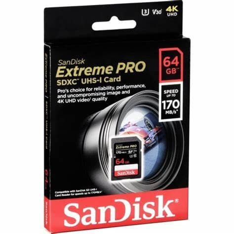 SDHC SANDISK EXTREME PRO - 64GB (170MB/S)/MEMORY KAMERA