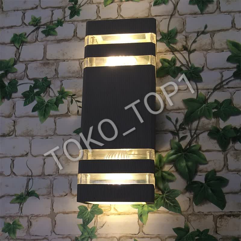 Lampu Dinding kotak 2arah Pilar Outdoor Besar Wall Lamp Minimalis/lampu dingding/wall light