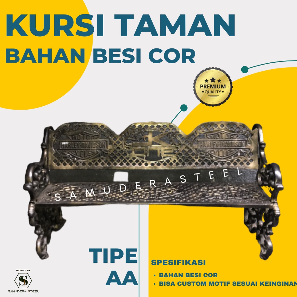 KURSI TAMAN BESI COR