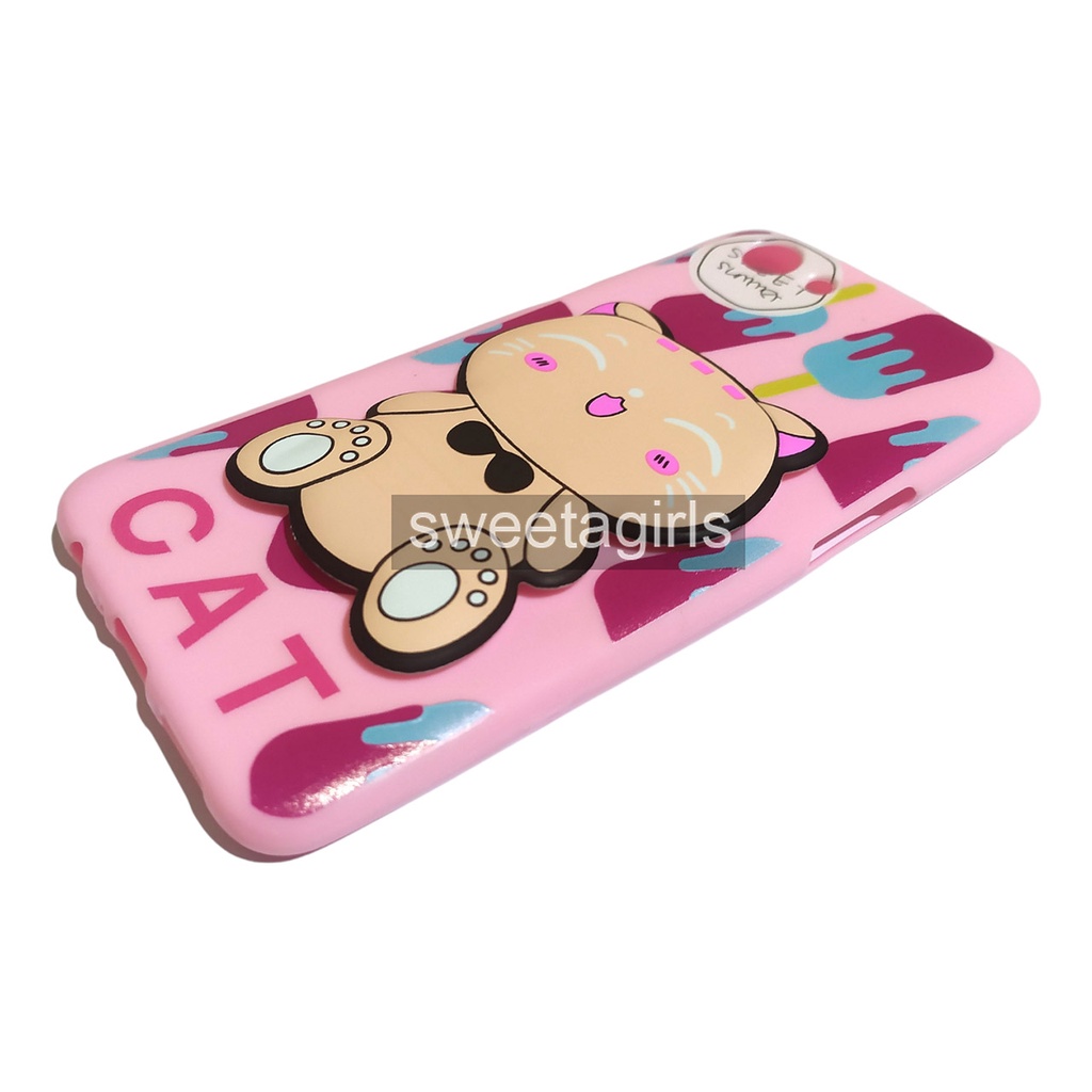 Silicon Case Glossy + Boneka 3D - Oppo A83 - sweetacase.id - Motif Kartun - Bisa Bayar Ditempat / COD / Casing Terbaru / Karakter Lucu / Casing Kartun / Kartun / Case murah / diskon / Import