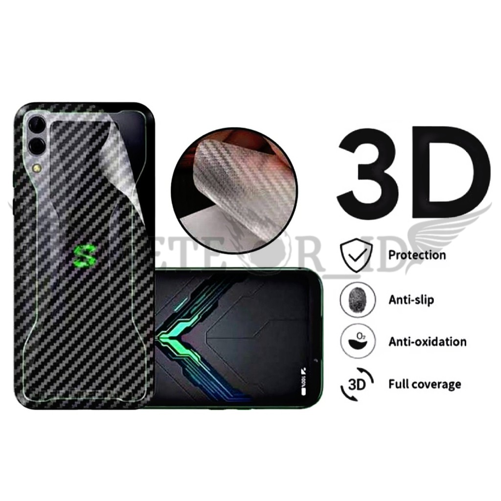 XIAOMI BLACK SHARK 2 PRO SKIN CARBON AURORA DIAMOND CUBE GARSKIN STIKER ANTI GORES PELINDUNG HP