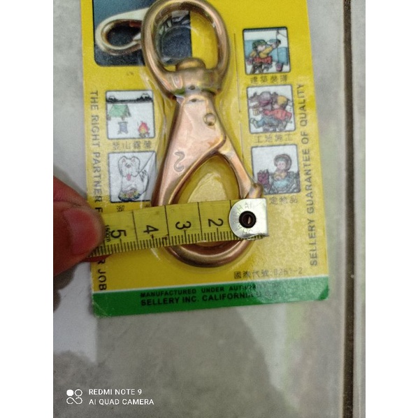 snap hook cantolan / cantelan rantai anjing kuningan bo2