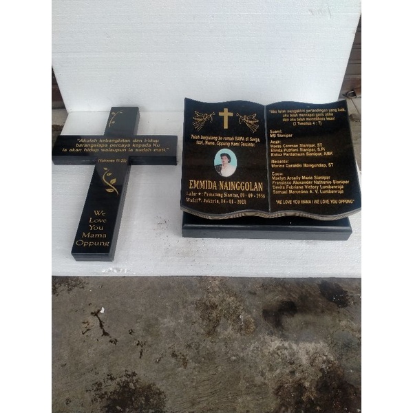 Batu Nisan dan Salib Marmer tanpa photo