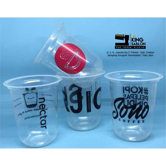 GRATIS ONGKIR Sablon Cup oval u 12 oz 16 oz 1000 pcs cetak 