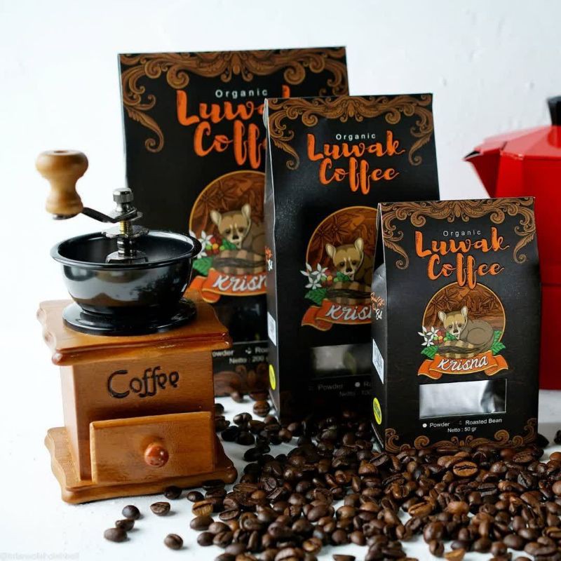 

KOPI LUWAK BALI ORGANIK (ORGANIC LUWAK COFFEE) ASLI BALI "KRISNA" 200gr + BUBBLE WRAP