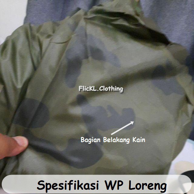 Bahan Kain WP Loreng Camo Parasit Parasut Waterproof Anti Air WP Camo