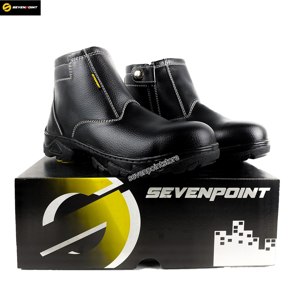 Sepatu Safety Boots Ujung Besi Pria Spatu Septi Kerja Slip On Septy Sefty Shoes Pabrik Lapangan