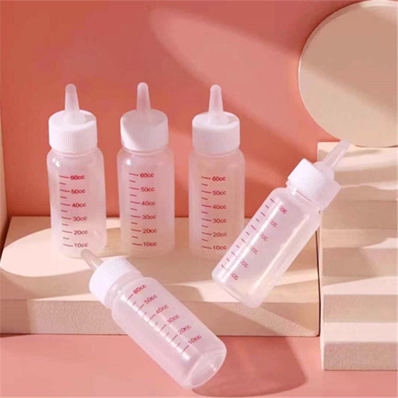 Prettygood60Ml Botol Silikon Hewan Peliharaan Dot Kucing Botol Susu Anjing Kitten Perlindungan Dan Keamanan Lingkungan -PD