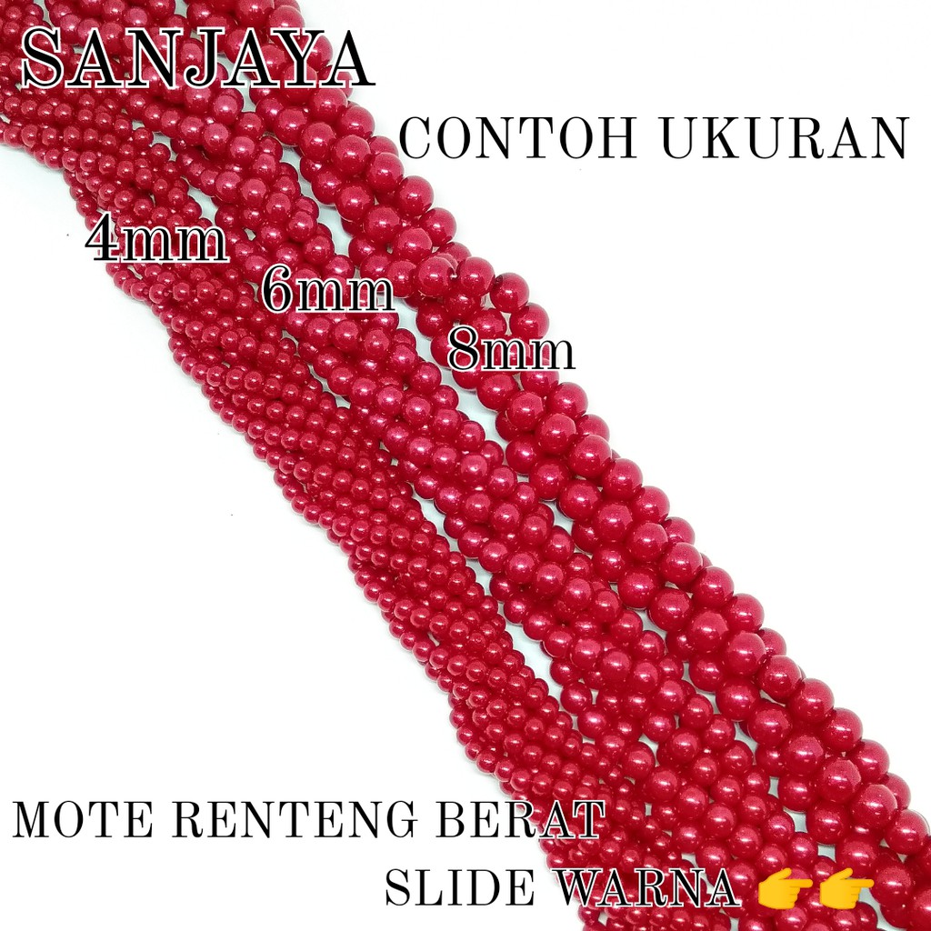 (PART 3 MRB 42 - MRB 45) MUTIARA SINTETIS / MUTSIN 4MM / MUTIARA BERAT / MOTE RENTENG BERAT 4MM