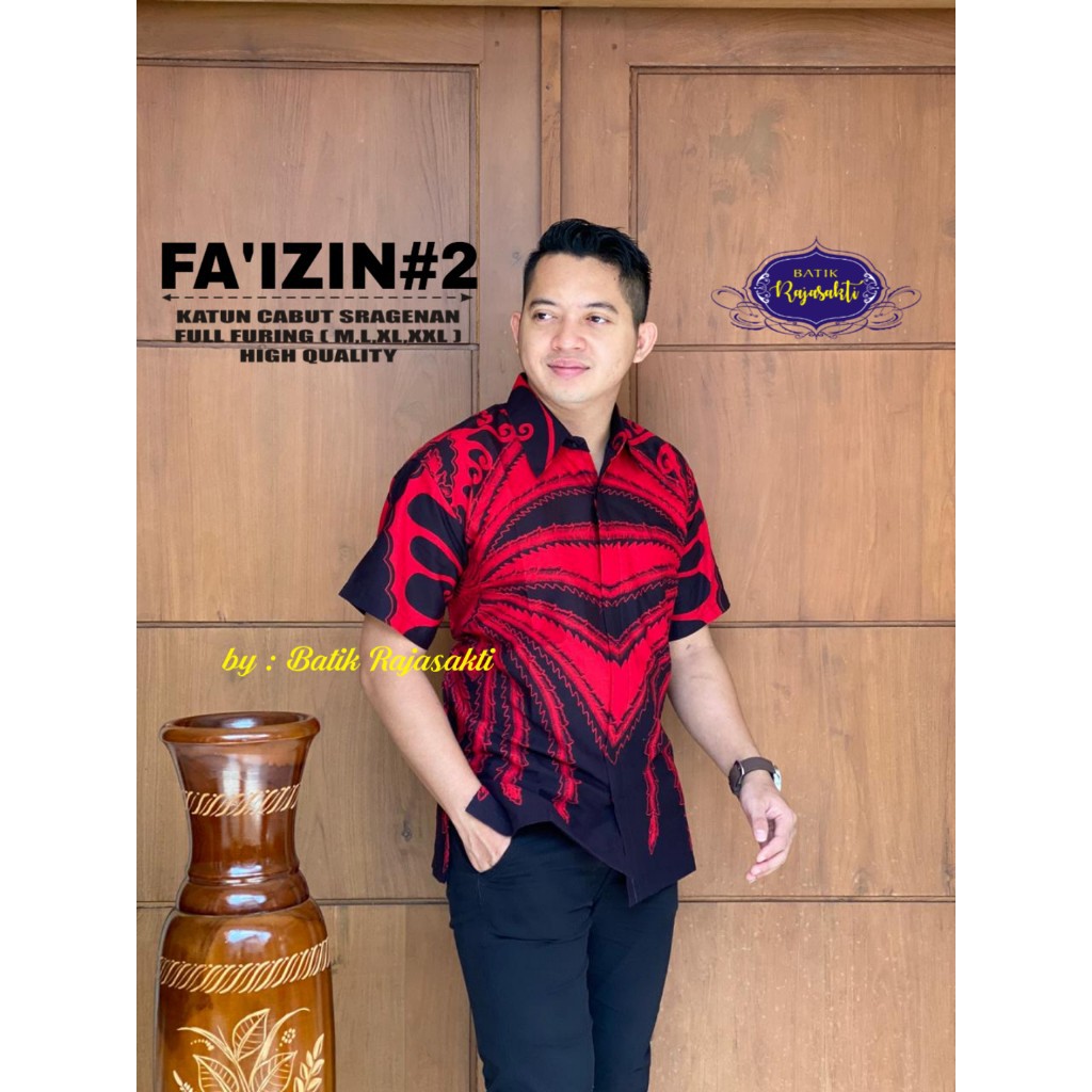 FAIZI RAJASAKTI KEMEJA BATIK SOLO PRIA LENGAN PENDEK LAPIS FURING ATASAN BATIK PREMIUM MODERN KATUN HALUS BAHUWIRYA  BANAMITRA BANAMITRA PUTIH BANGSAWAN BAYU PUTRA BERLIAN BIRU BHARATAYUDA BIMASENA BIRENDRA BIRU INDAH BRAHMAKERTA BRAHMAKERTA MERAH BUDIDRA