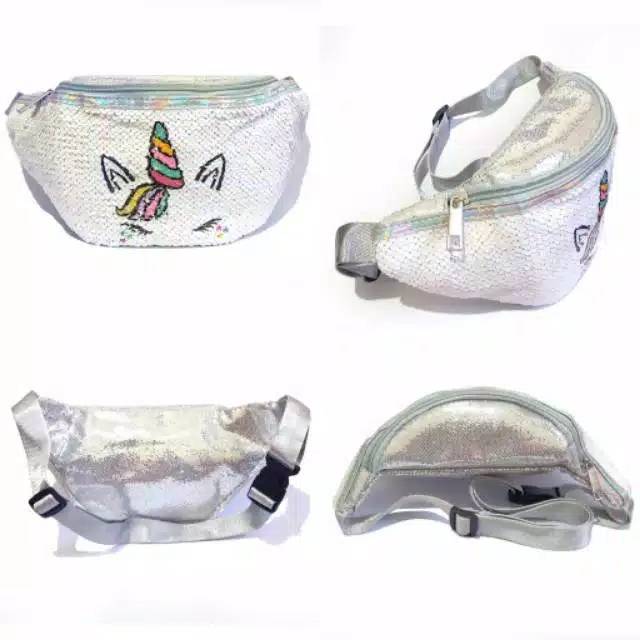 Waist Bag anak Kuda Poni Unicorn Tas Selempang pinggang sequin